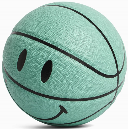 Smiley Breakfast Basketball - Teal Blue