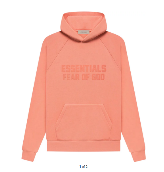Essentials Fear of God Coral Hoodie